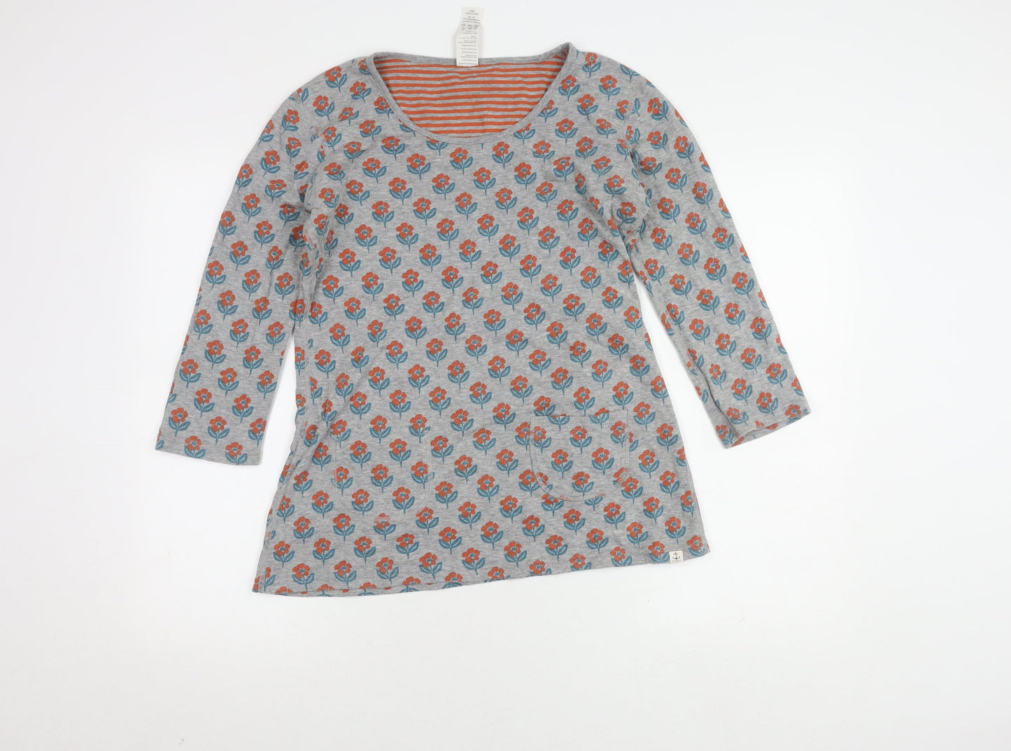 Women's Reversible Floral Tunic, Size 8, Multicoloured