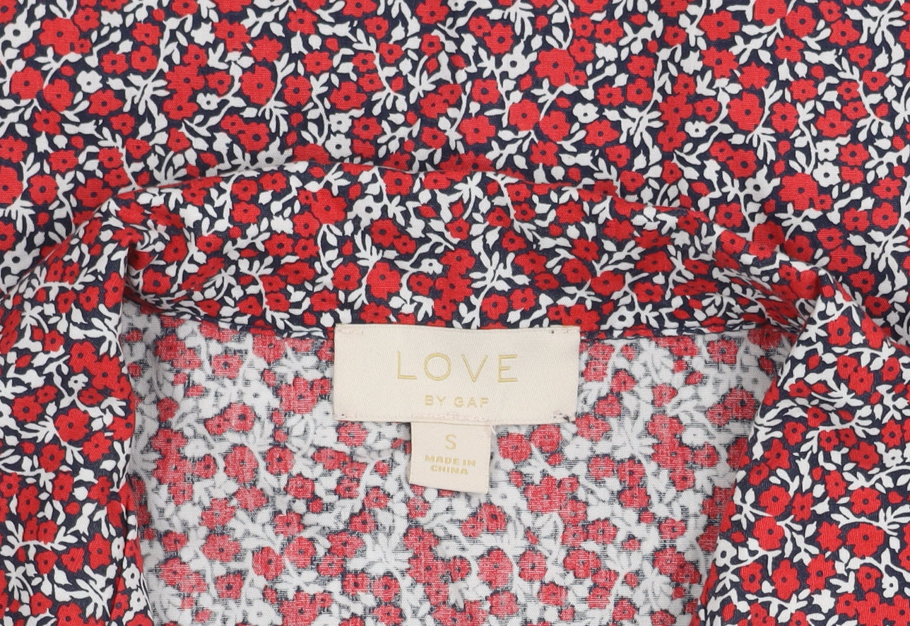 Gap Women's Multicoloured Floral Blouse, S, Cotton