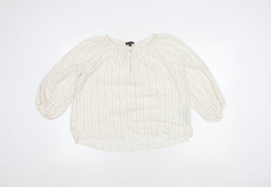 Massimo Dutti Women's Striped Blouse in Size UK 12