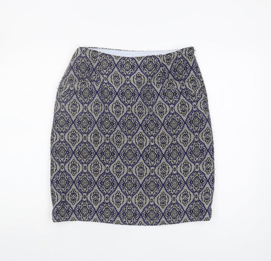 White Stuff Women's Multicoloured Pencil Skirt, Size 10