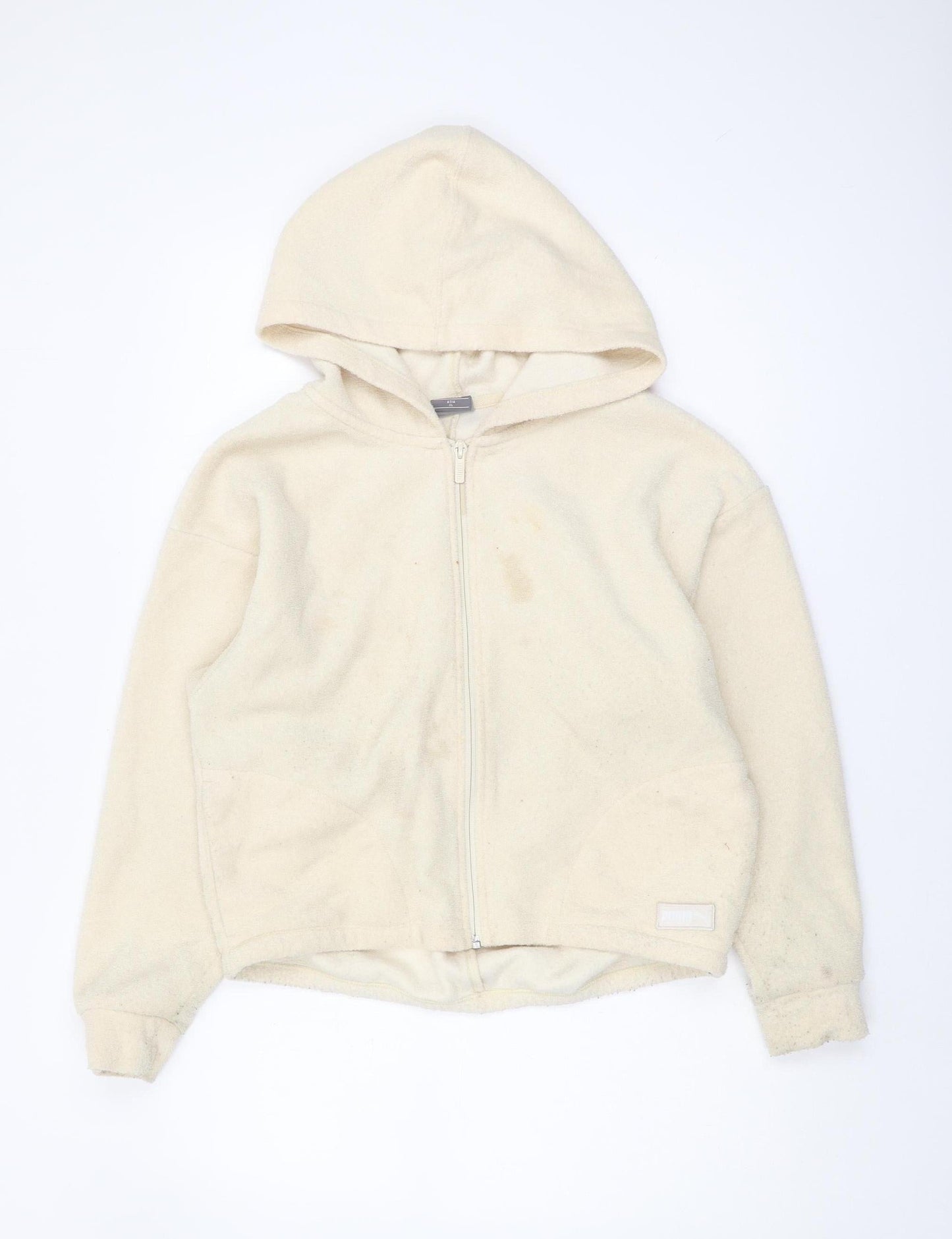 Puma Women's Beige Full Zip Hoodie - Size 18