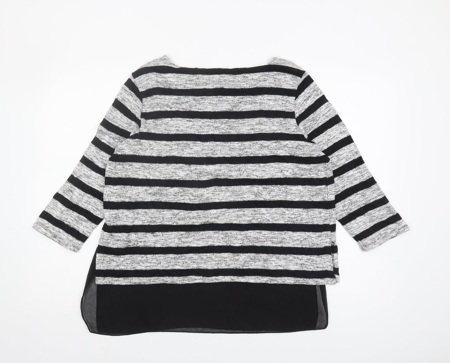 Phase Eight Women's Black Striped Tunic Jumper Size 14