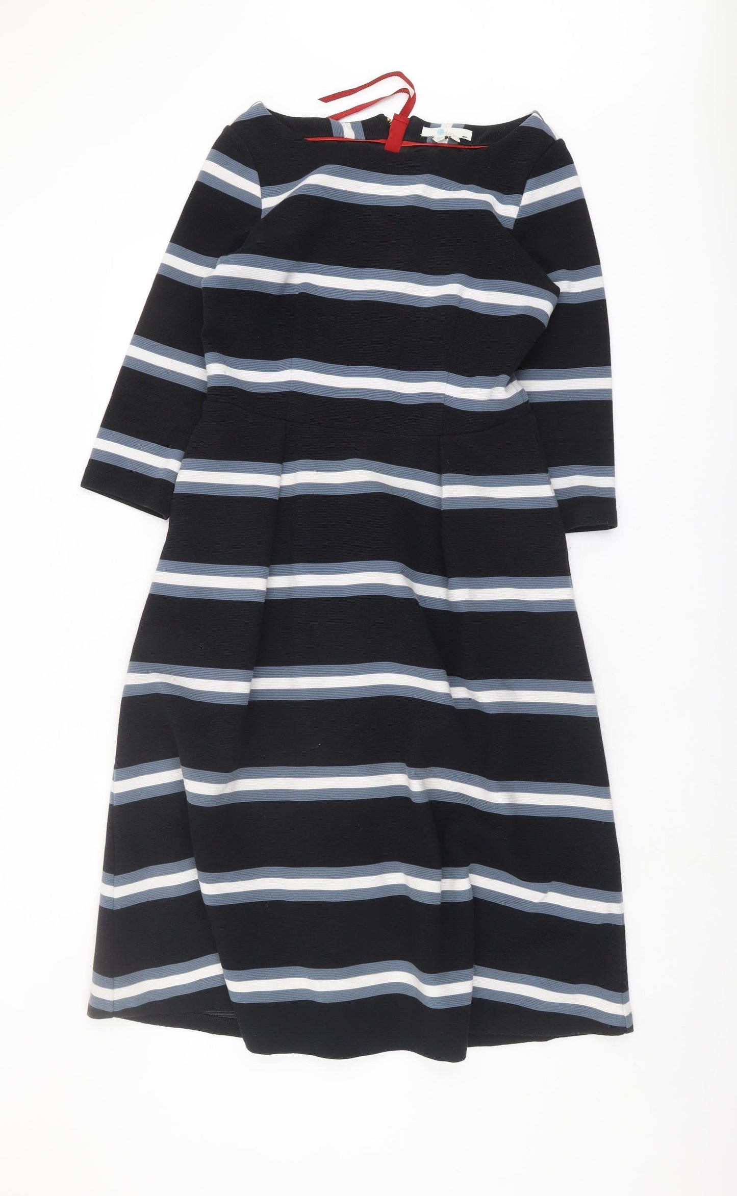 Boden Women's Striped 3/4 Sleeve Dress - Size 12