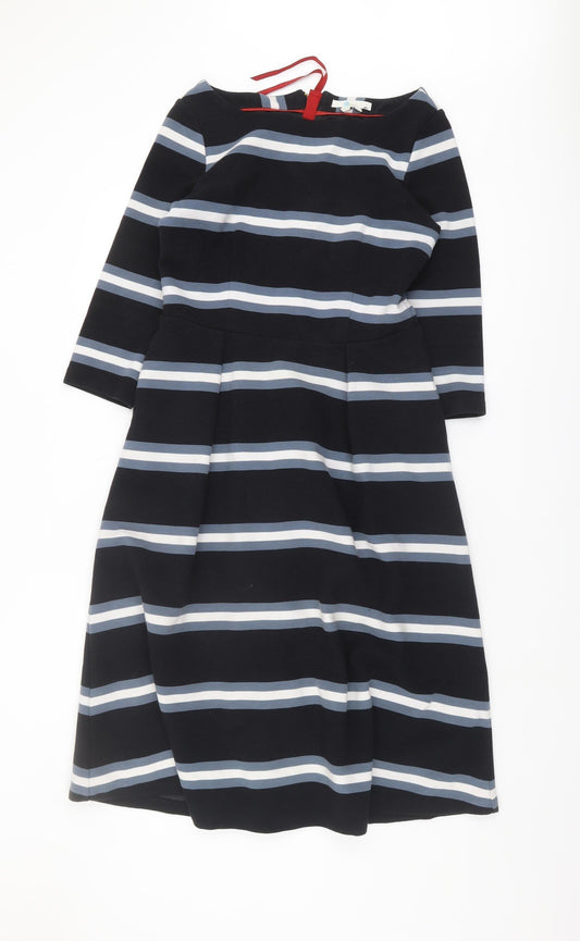 Boden Women's Striped 3/4 Sleeve Dress - Size 12
