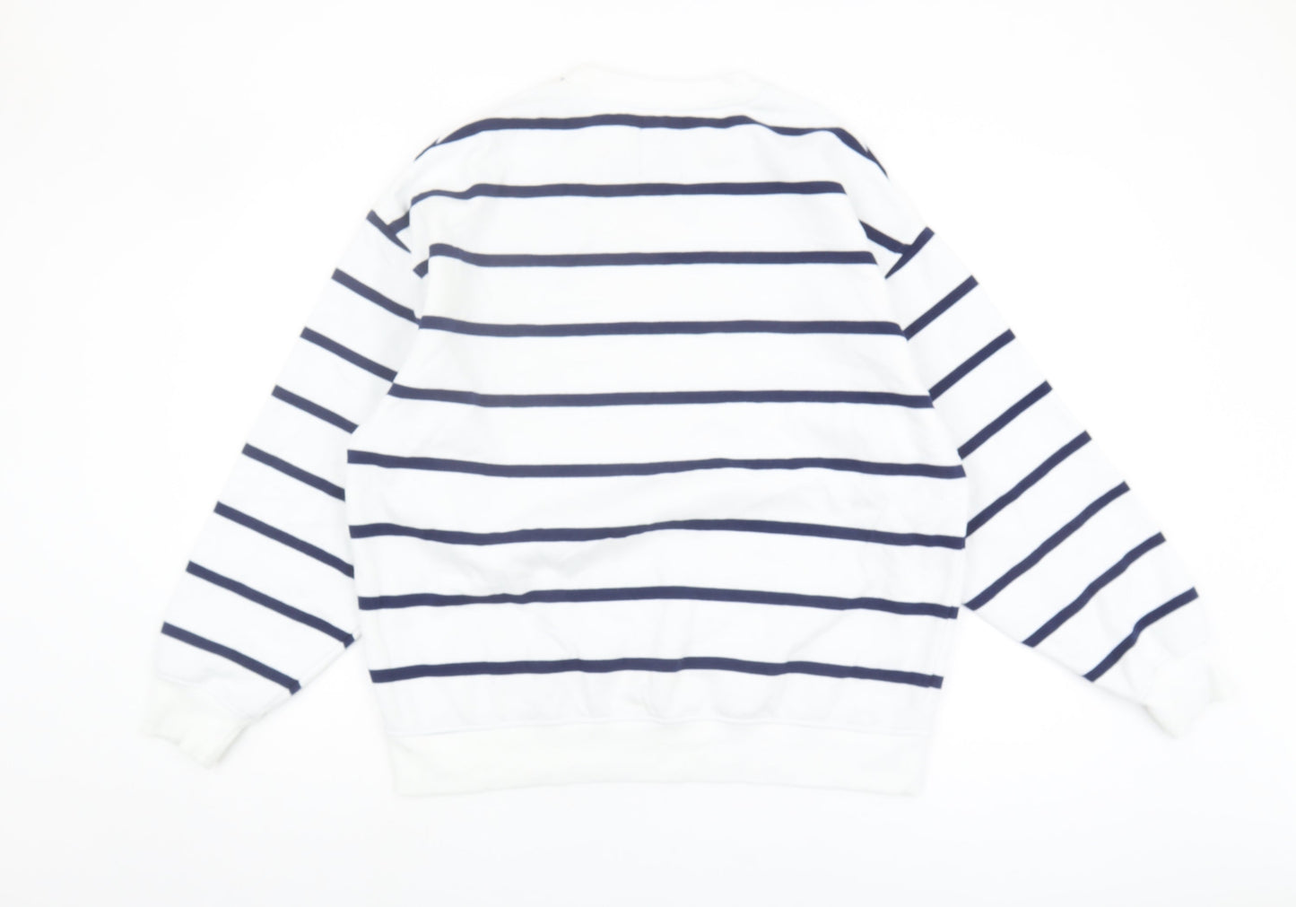 Primark Women's White Striped Disney Sweatshirt S