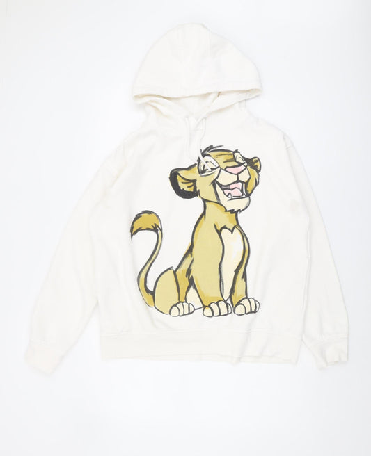 Disney Women's White Lion King Hoodie, M, Pullover