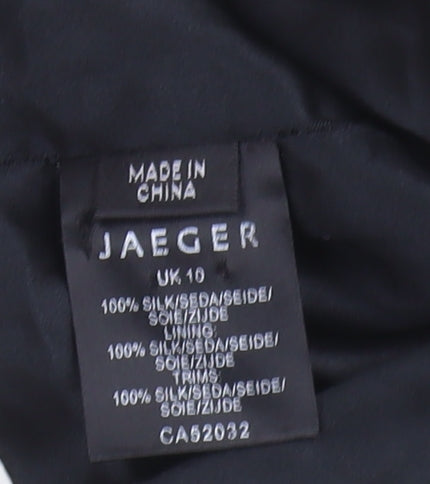 Jaeger Women's Black Silk Cocktail Dress Size 10