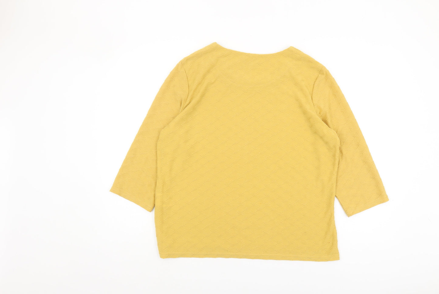 Honor Millburn Women's Yellow 3/4 Sleeve Top Size 16
