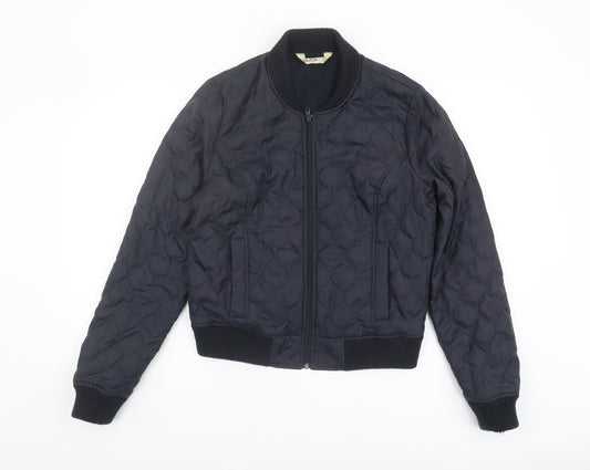 Hollister Men's Black Quilted Jacket L Casual