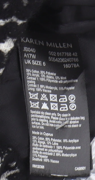 Karen Millen Women's Black Motorcycle Jacket Size 6