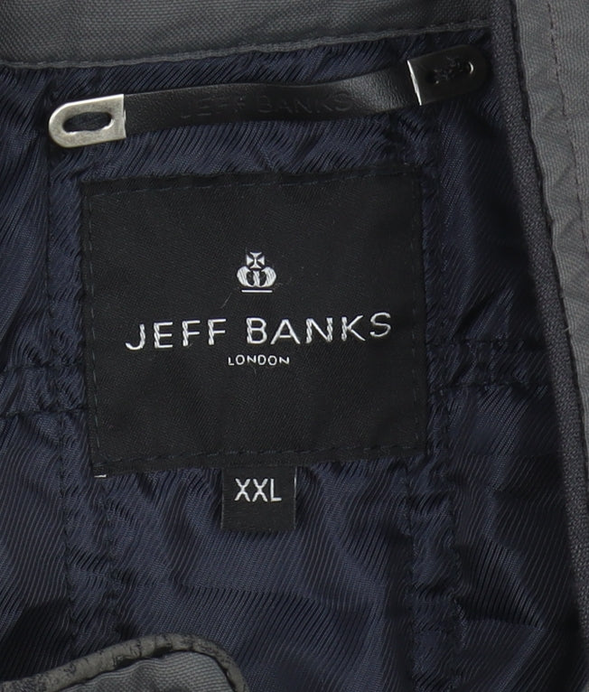 Jeff Banks Men's Grey 2XL Military Jacket