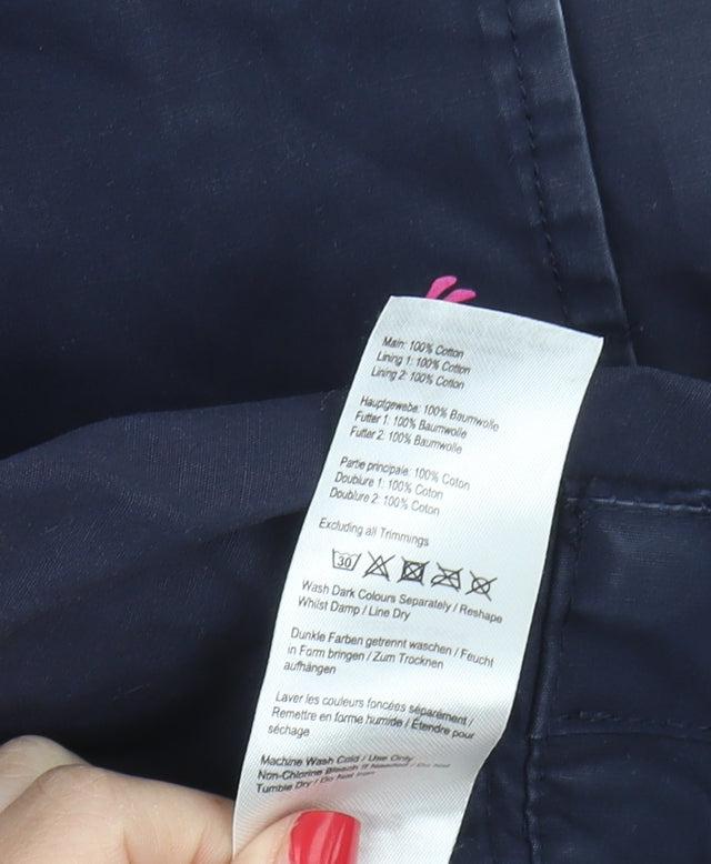 Joules Women's Blue Parka XS Waterproof Coat