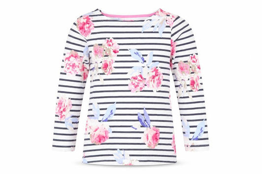 Womens UK Size 8 Joules Multicoloured 100% Cotton T-Shirt