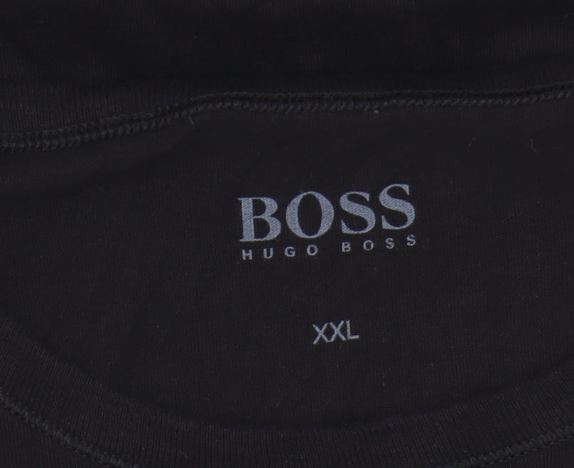 Hugo Boss Men's Black 2XL Crew Neck Short Sleeve T-Shirt