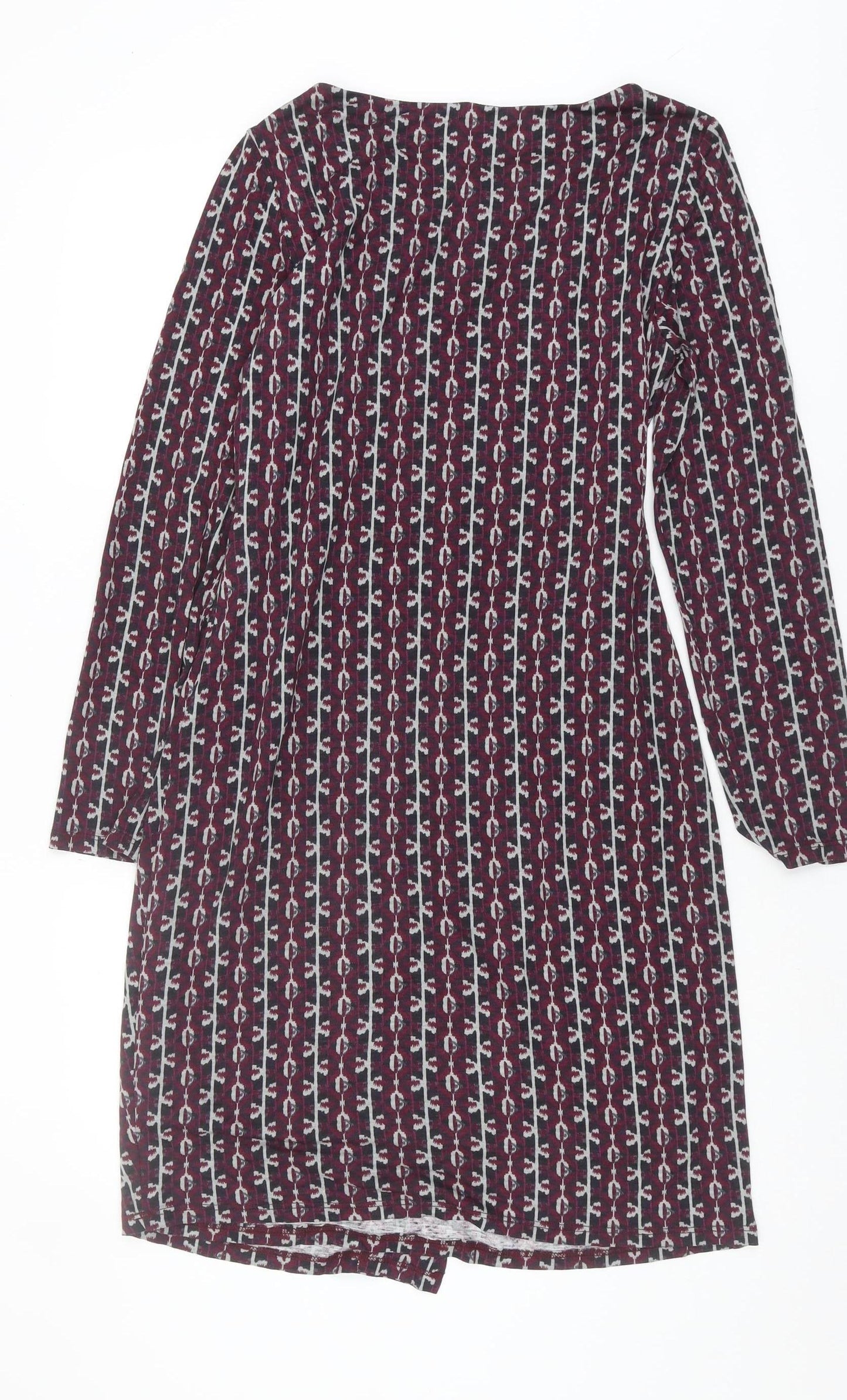 Marks and Spencer Geometric Purple Dress, Size 12