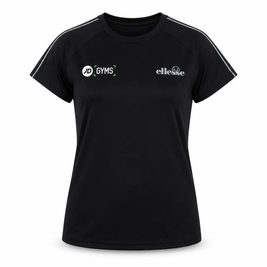 Ellesse Women's Black Athletic T-Shirt, Size 10