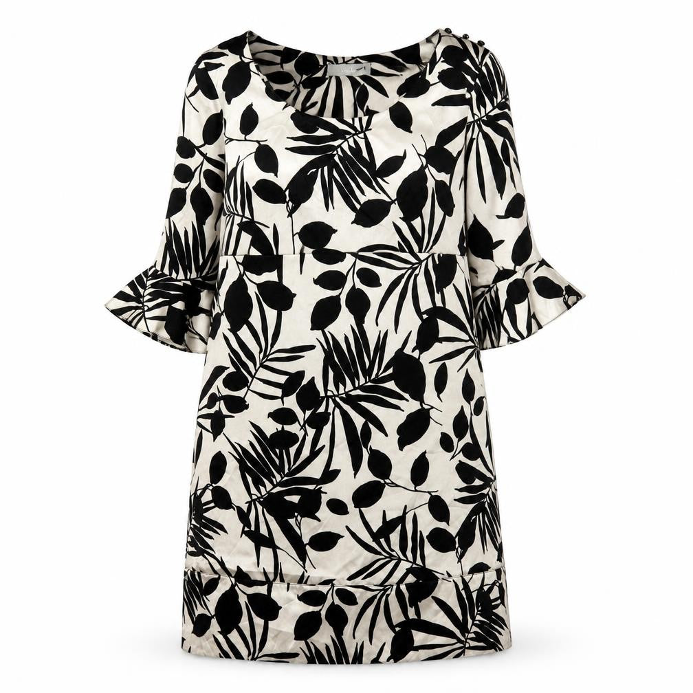 Wallis Women's Black & White Floral Dress Size 10