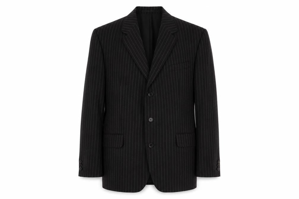 Mens 41 Chest Regular DAKS Black Three-Button Suit Jacket