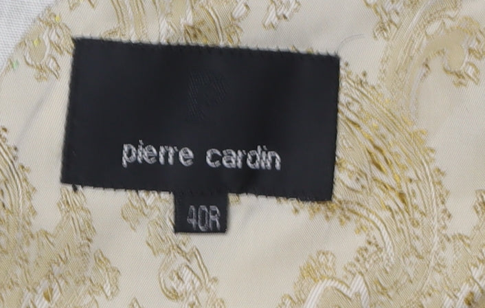 Pierre Cardin Men's Ivory Check Blazer, Size 40R, Formal