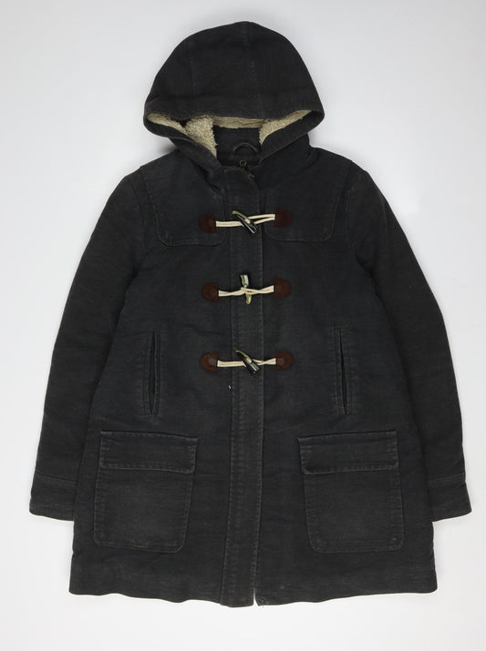 Boden Women's Black Hooded Toggle Coat Size 16