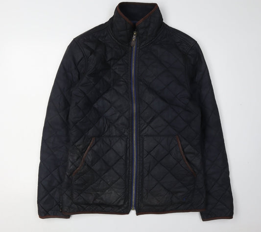 Joules Men's Black Quilted Jacket, M, Casual Style