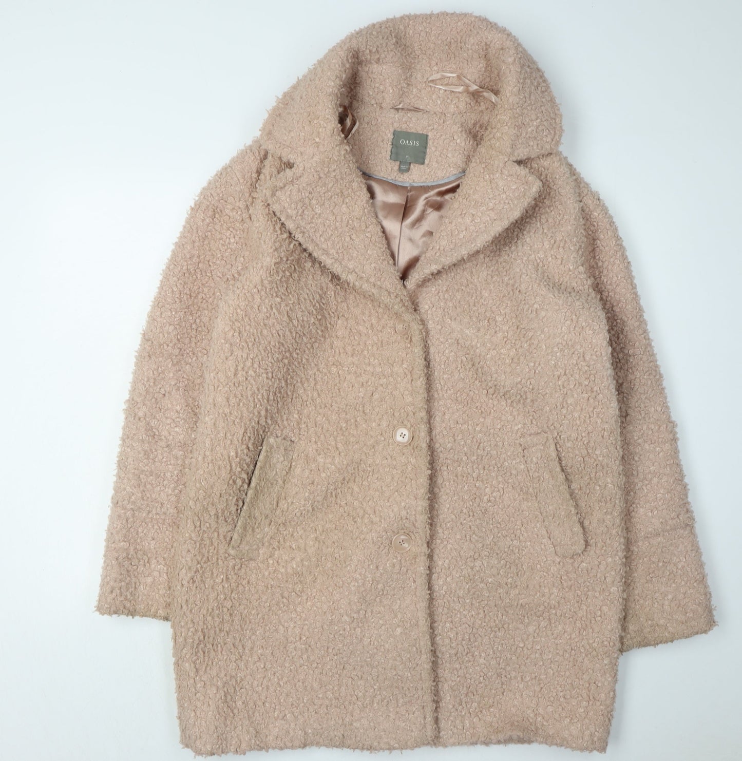 Oasis Women's Beige Mid-Length Coat Size 12