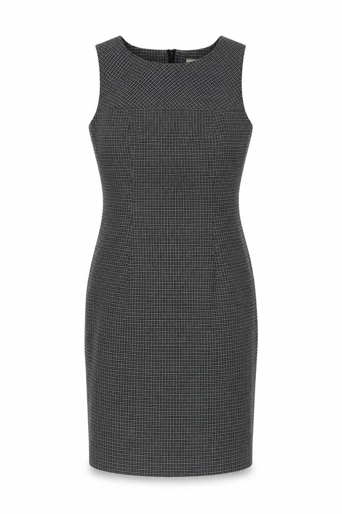 BHS Women's Black Check Sheath Dress Size 10