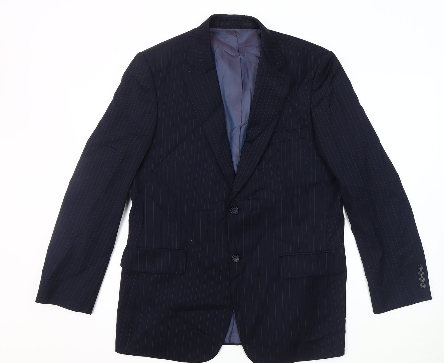 Brook Taverner Men's Blue Striped Blazer, 40 Regular