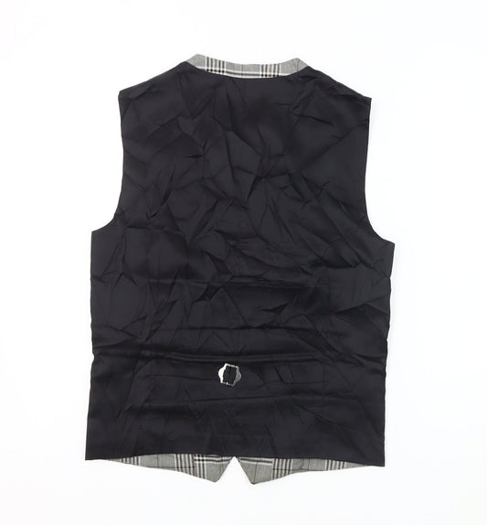 Next Men's Multicoloured 36R Waistcoat, Plaid Design