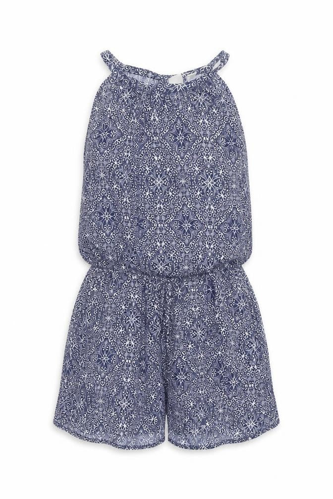 Gap Women's Blue Geometric Playsuit Medium