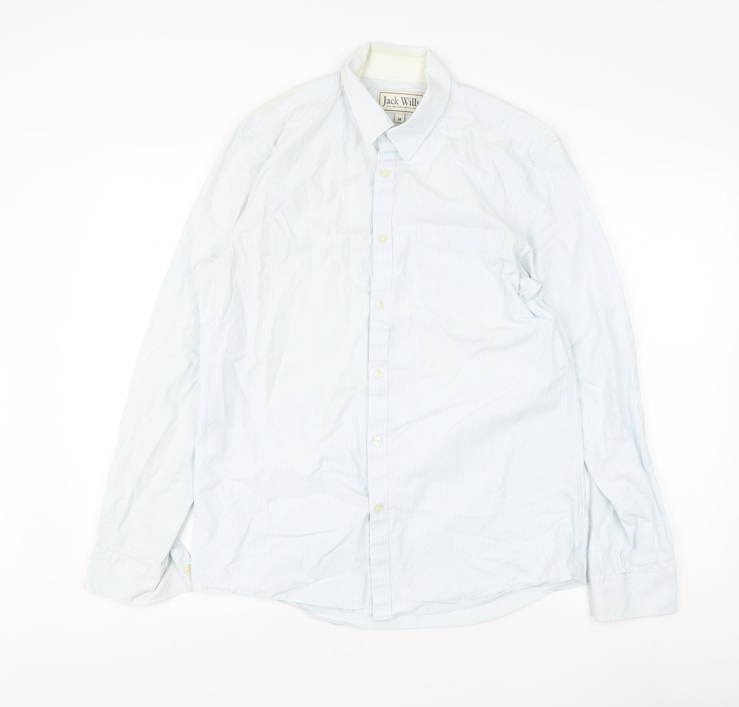 Jack Wills Men's Blue Classic Fit Striped Dress Shirt M