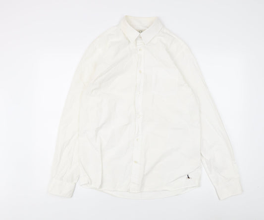 Jack Wills Men's White Classic Fit Dress Shirt M