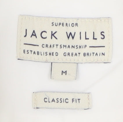 Jack Wills Men's White Classic Fit Dress Shirt M