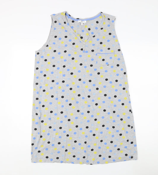 Laura Ashley Women's Grey Polka Dot Tank Top