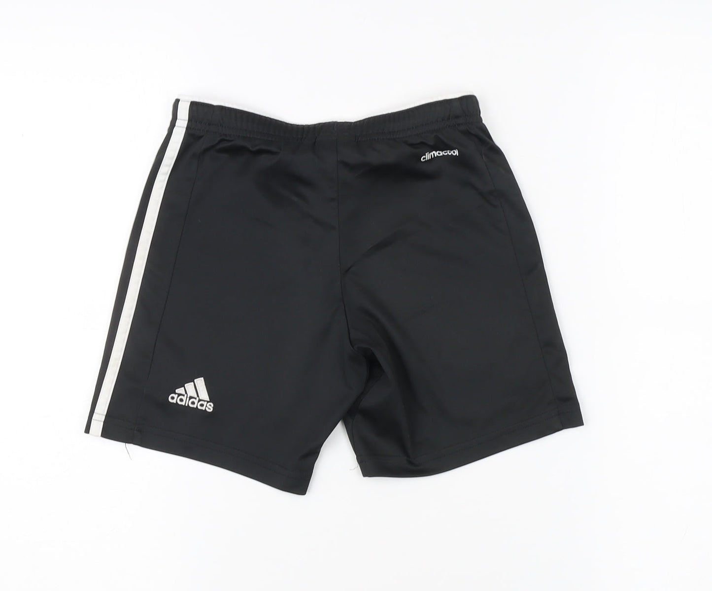 Adidas Boys Black Football Shorts 7-8 Years Athletic Style