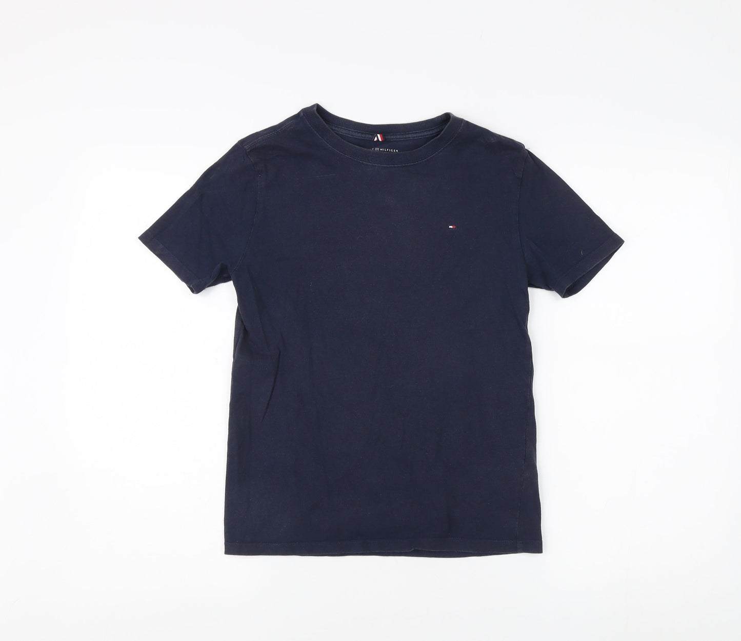 Tommy Hilfiger Unisex Blue Cotton T-Shirt L 12-14