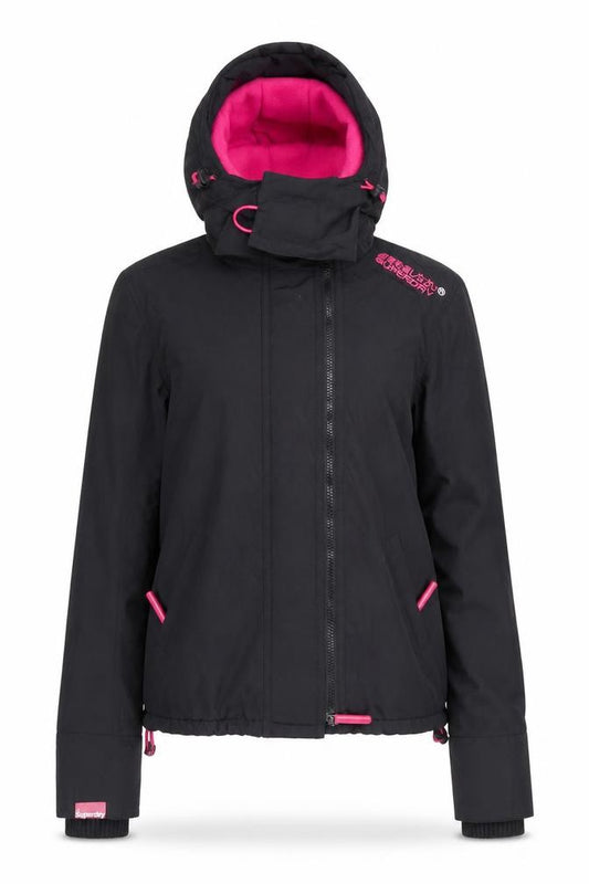 Womens UK Size 2XS Regular Superdry Black Nylon Jacket