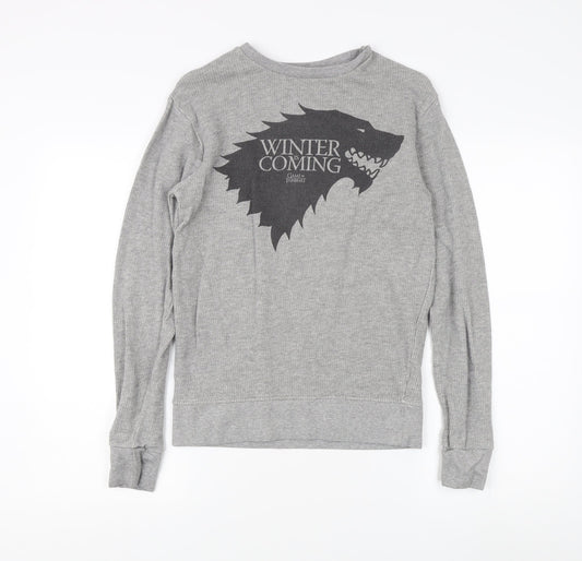 Game of Thrones Men's Grey Small Pullover Sweatshirt