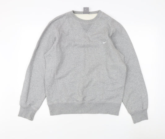 Nike Men's Grey Pullover Sweatshirt - Size S