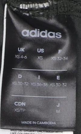 Adidas Women's Black XS Leggings with Elastic Waist