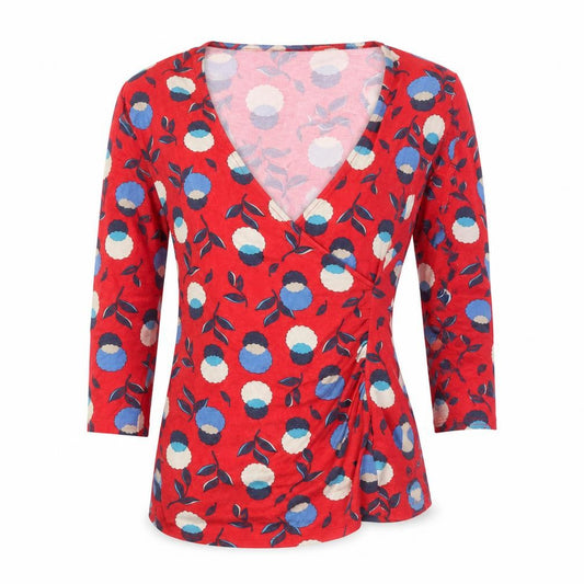 Womens UK Size 10 Boden Red Viscose Blend Blouse