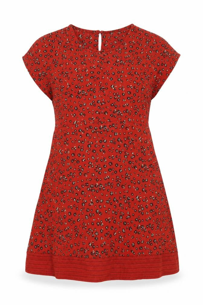 FatFace Women's Red Animal Print Dress Size 10