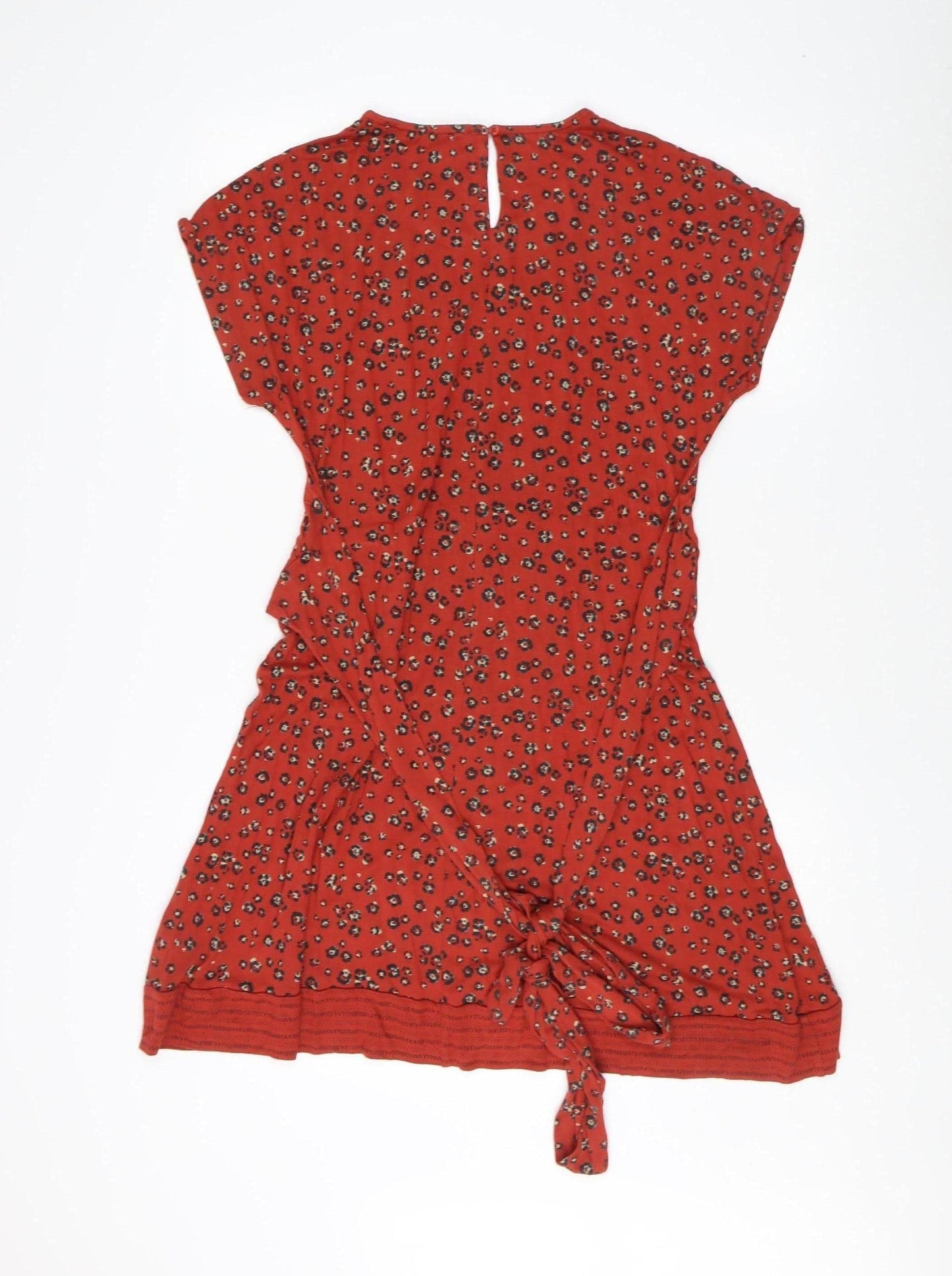 Fat Face Women's Red Animal Print Dress Size 10