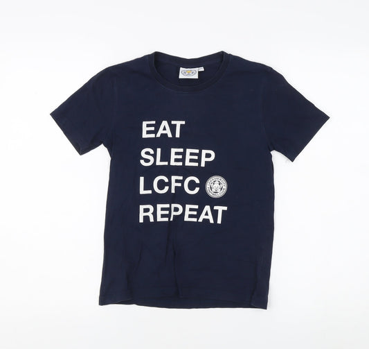 Leicester City Boys Blue T-Shirt 9-10 Years Logo Sports