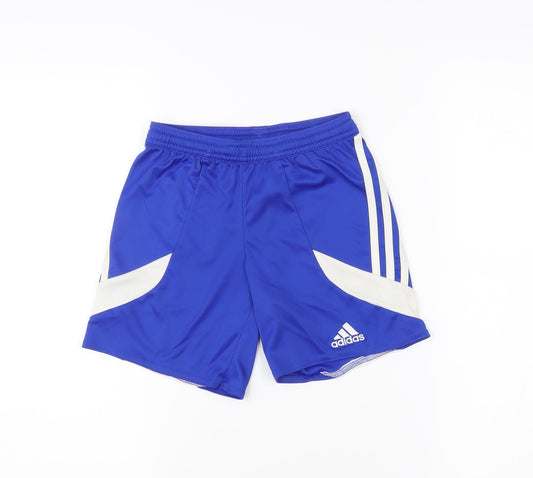 Adidas Boys Blue Athletic Shorts YXS