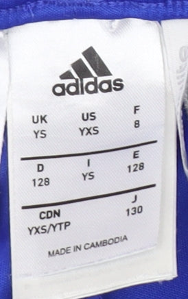 Adidas Boys Blue Athletic Shorts YXS