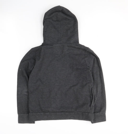 Puma Girls Black Logo Hoodie, 12-13 Years, Pullover Style
