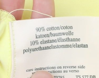Laura Ashley Women's Yellow Sleeveless T-Shirt XL