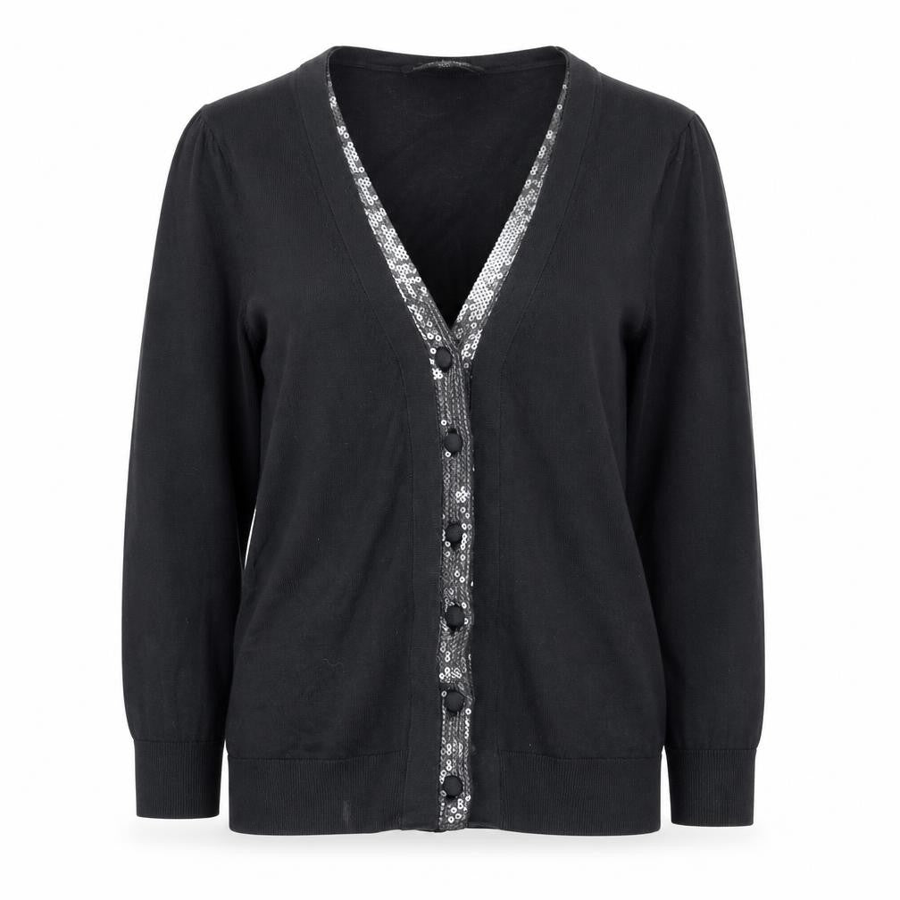 Womens UK 8 Regular Laura Ashley Black Cardigan