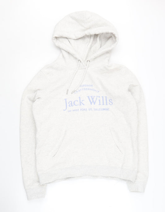 Jack Wills Women's Ivory Pullover Hoodie Size 12